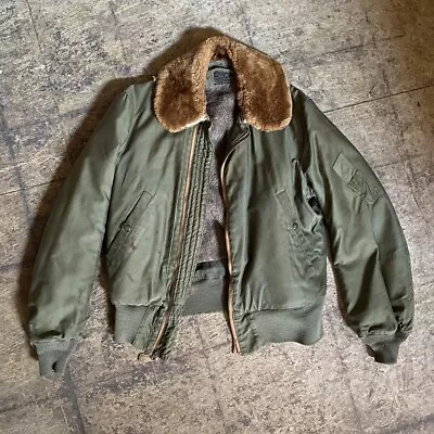 WWII UNITED STATES ARMY AIR FORCES Type B-15 Green Pilot Jacket 1940s WW2 Sz 38 • $500