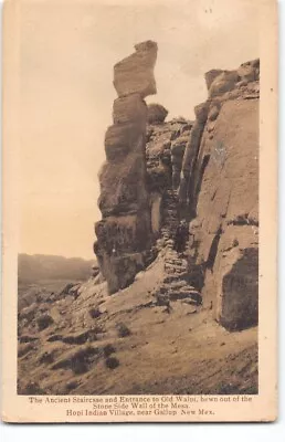 Hopi Village Staircase~Native American Indian Gallup New Mexico~Postcard NM -N3 • $9.25