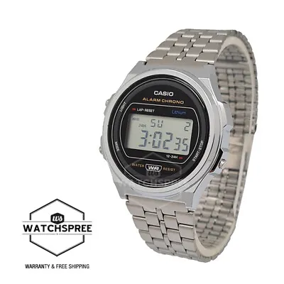 Casio Vintage Style Digital Stainless Steel Band Watch A171WE-1A • $59.73