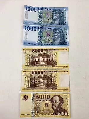 UNC Hungary 5000 Forint Banknote 1000 Old Notes Banknotes Holiday Money Z64 • £20.25