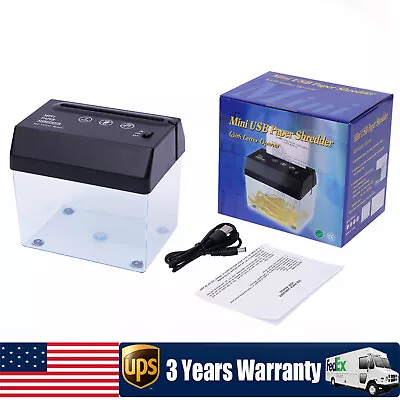 Small Paper Shredder For Home Use USB Mini Paper Shredder Documents Office • $20