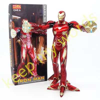 Crazy Toys Marvel Avengers End Game Hero Iron Man MK50 PVC Statue Model Figure • £62.99