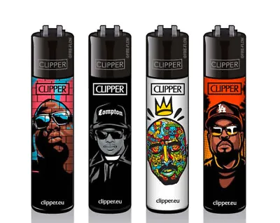 CLIPPER Refillable Lighters HIP HOP RAPPERS - BIGGIE / EAZY E / 2PAC / ICE CUBE • £4.99