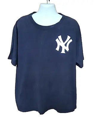 Majestic New York NY Yankees Men's Mariano Rivera #42 Blue T-shirt Size 2XL XXL • $25