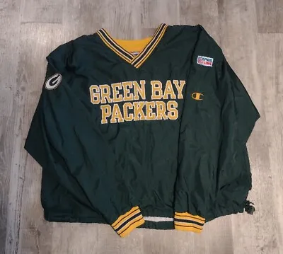 Vintage 90’s Green Bay Packers NFL Pullover Jacket Size XL Pro Line Champion • $39.99
