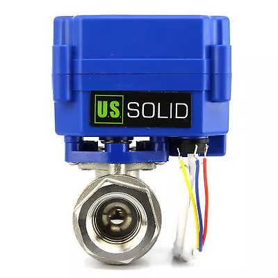 U.S. Solid 1/4  NPT Motorized Ball Valve 9V 12V 24V AC/DC 3-Wire SS304 • $37.49