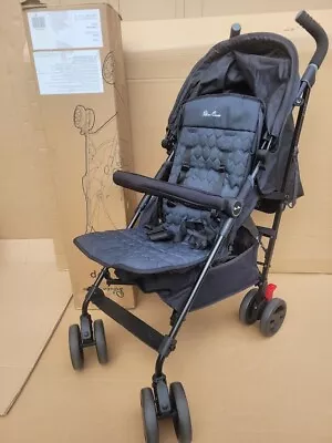 USED Silver Cross Pop Pushchair Foldable Travel Stroller Compact System Black • £109.97