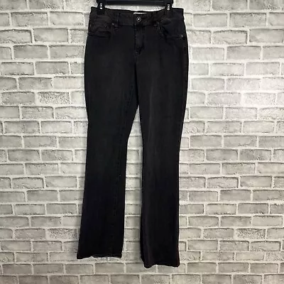 Cabi 3043L Curvy Slim Boot Womens Size 6 Black Dark Denim Mid Rise Jeans 28x34 • $6.91