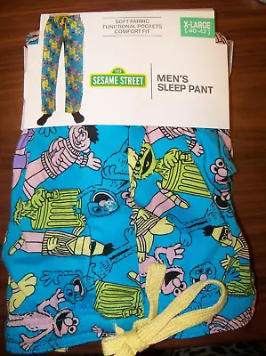 Sesame Street Elmo Big Bird Oscar Sleep Lounge Pajama PJ Pants Mens XL NWT • $24.02