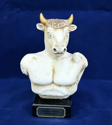 Minotaur Statue Bust  Part Man And Part Bull  Mythical Bull-headed Creature  • $54.90