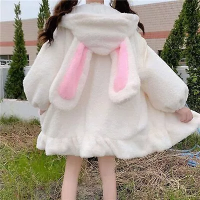 Women's Lolita Winter Warm Extra Large Sweatshirt Cute Rabbit Ears Long Sleeve • $36.45