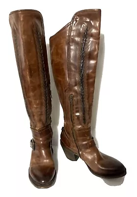 MURO TALL RIDING BOOTS BROWN LEATHER SIZE 7.5 M “Gently Used” • $89