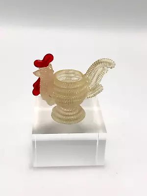 MCM SPUN PLASTIC RINGS ROOSTER/CHICKEN TOOTHPICK HOLDER-KITCHY And FUN! • $10.99