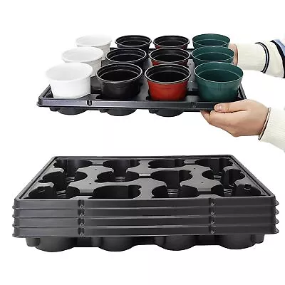 12 Cell Round Nursery Pots Trays Thickened Seedling Pots Shuttle Carrying Trays • $38.99