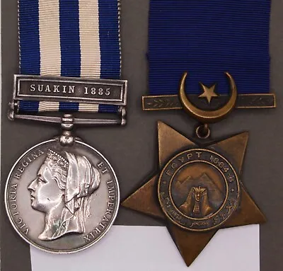 Victorian Egypt Medal Bar Suakin + Khedives Star 1st Shropshire Light Infantry • £1250