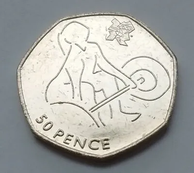 WEIGHTLIFTING 50P COIN For The 2012 SUMMER LONDON OLYMPICs - UNCIRCULATED • £3.49