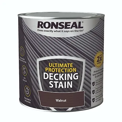 Ronseal 2.5L 5L Ultimate Protection Decking Stain Rich Colour Extra Tough Paint • £19.99