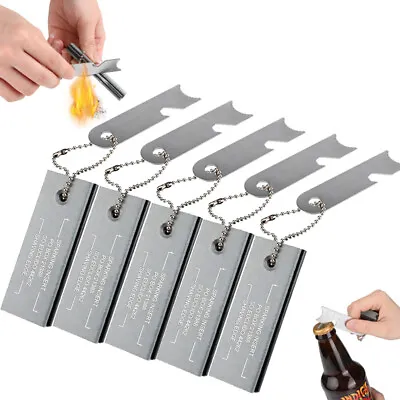 1-5PCS Magnesium Flint Fire Starter Striker Block Camping Emergency Survival • $12.99