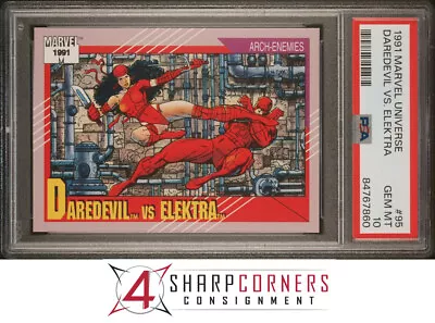 1991 Marvel Universe #95 Daredevil Vs. Elektra Psa 10 N3819365-860 • $26.99