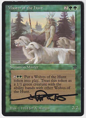 Signed Master Of The Hunt MP Legends Artist Jeff A. Menges MTG Reserved List! • $65