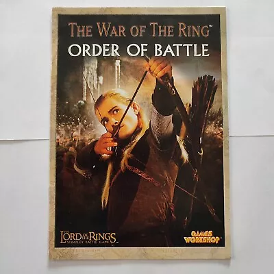 War Of The Ring Order Of Battle Booklet Games Workshop 2005 - Lord Of The Rings • £5.99