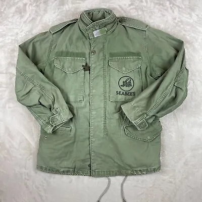 Vintage Golden MFG Field Jacket Small Short Green Cold Weather OG 107 SeaBees • $83.62