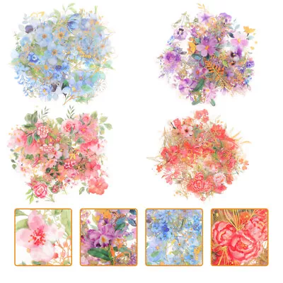 4 Sets Flower Calendar Sticker Of Flower Stickers Scrapbook Stickers DIY Journal • £9.90