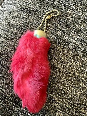 Great Vintage Rabbits Foot Metal Keychain Red USA Lucky Charm • $24.99