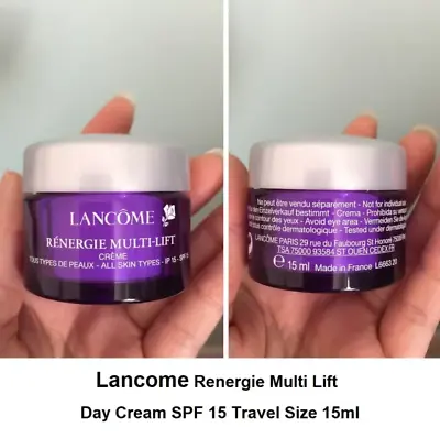 Lancome Renergie Multi-lift Day Cream SPF15 Travel Size 15ml Brand New • £18