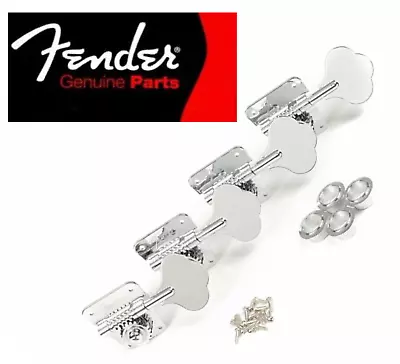 New Machine Heads Fender Bass Style 70's - 0076568049 With Logo Avecjazz P BASS • £153.18