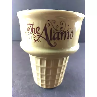The Alamo Ice Cream Bowl Cone Ceramic Cup Dessert Souvenir • $20