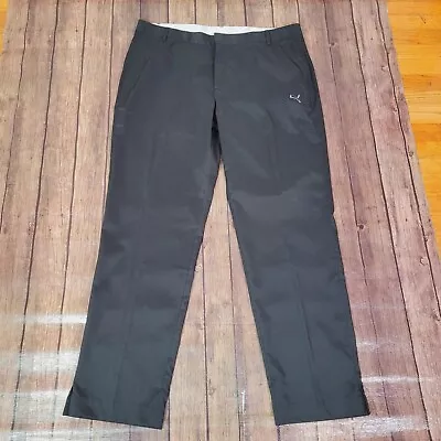 Puma Mens Pants Black 40 X 34 Drycell Golf Straight Solid • $16.24