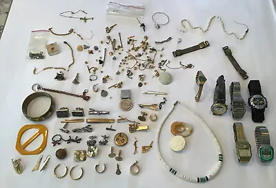 Vintage Estate Jewelry & Watch Pins Lot Possible Gold/ Silver Gucci Moonphase • $275