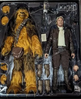 Hot Toys Star Wars: The Force Awakens Han Solo & Chewbacca Set (MMS376) READ • $489.99