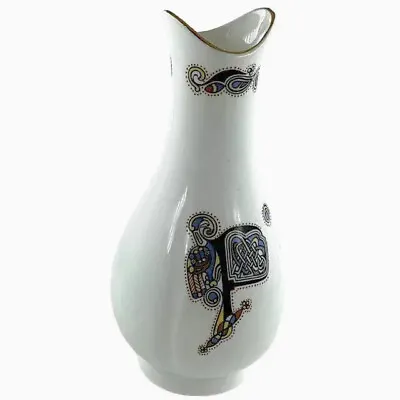 Vintage Vase Royal Tara Ireland Book Of Kells White Porcelain Bone China 6.75 In • $27.27