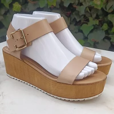 Steve Madden Nylee Platform Sandals Women's Size 9 Tan • $12.60