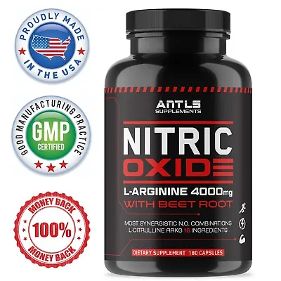 Nitric Oxide L-Arginine Pre Workout+Testosterone BoosterMultivitamin Men'sTest • $29.99