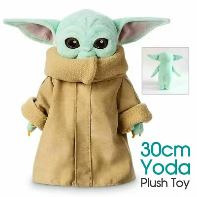 30cm Baby Yoda Plush Toy Stuffed Doll The Mandalorian Force Awakenss Gift Kids • $17.94