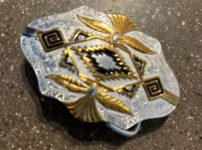 Montana Silversmith Belt Buckle Silver Gold Black Engraved Western Gunmetal • $75