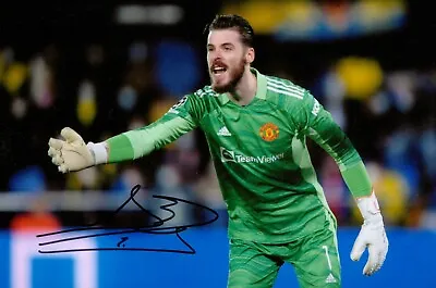 David De Gea Signed 6x4 Photo Manchester United Spain Goalkeeper Autograph + COA • £19.99