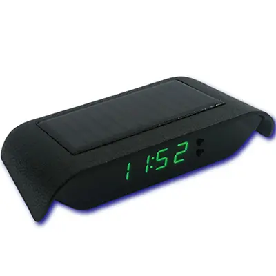 Solar Car Clock Thermometer Dashboard Auto Clock With LCD Screen Digital Display • $22.40