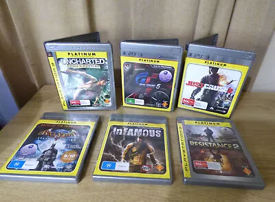 Playstation 3 Platinum Games - 6 Titles ' Complete + Booklets * VGC * Batman ++ • $29.49