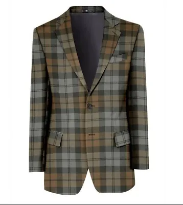 Scottish Highland Tartan Coat 100% Acrylic Wool Scottish Wedding Jacket For Men • £56.50