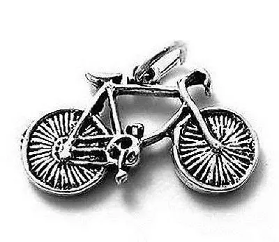 925 Sterling Silver 10 Speed Bike Charm • $13.43