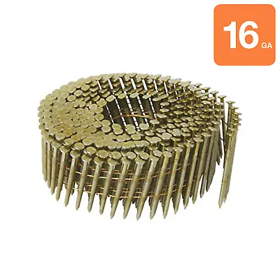 £4.95 • Buy COIL NAIL 2. 1 X 25mm Ring Flat Coil Nails. Galvanised, Coil Of 250 Nails