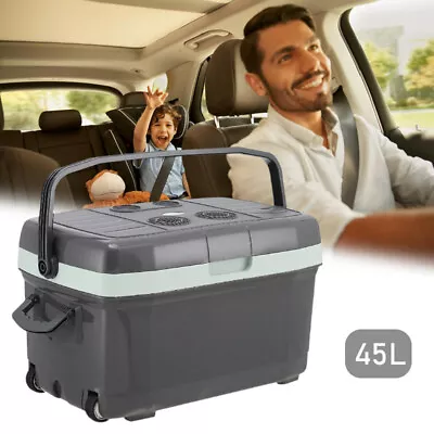 45L Portable Electric Cars Van Camping Fridge Freezer Cooler Ice Box Food Warmer • £119.95