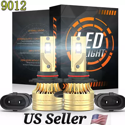 2pcs 9012 HIR2 10000k LED Headlight High / Low Beam Bulbs Super Bright Light • $22.31