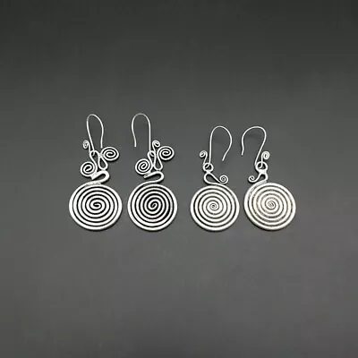 Personality National Wind Chinese Handmade Miao Silver Twisted Earring 1pair • $22