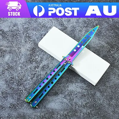 CSGO Rainbow Butterfly Knife Comb Metal Folding Practice Trainer Training Tool J • $8.99