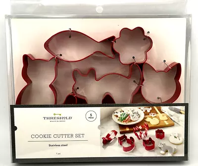 £9.16 • Buy 5 Piece Threshold Cat Shapes Cookie Cutter Stainless Steel Fish Kitten Paw NEW